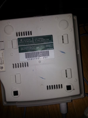 my dreamcast back whit the nombers and all.