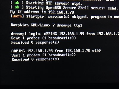 Failed ARPing attempts.