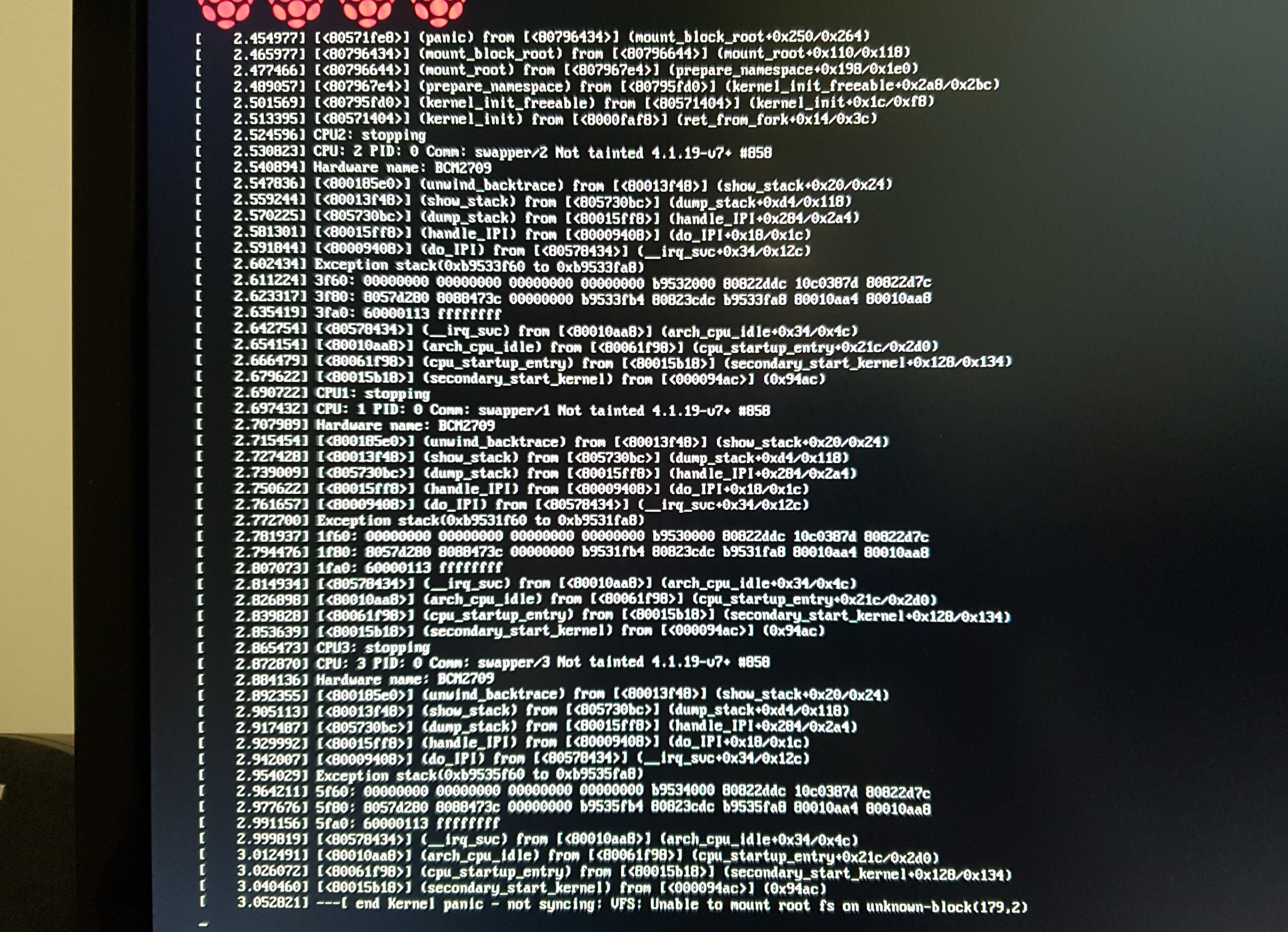 This is what I get when I boot up the Retro Pi.