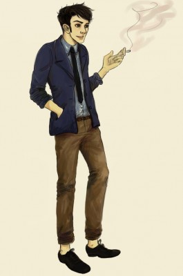 this is a drawing of me playing my dreamcast